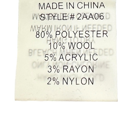 New SOFT SURROUNDINGS Windowpane Jacket Coat Plaid Open Wool Red Black - Picture 7 of 8